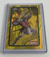 2025 Topps Chrome Marvel Yellow Lava Refractor card #59 Silver Samurai