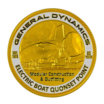 General Dynamics Electric Boat Quonset Point 50 Years Commemorate Challenge Coin