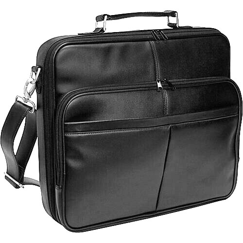 Royce Black Leather Briefcase 17" Laptop Business Shoulder B