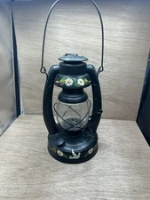 Montgomery Ward Wards Better Lantern Hand Painted Hippie Flowers Cottage Core