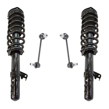 4pc Front Suspension Kit Complete Strut & Spring Assemblies Sway Bar Links