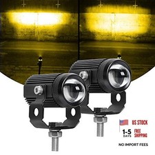Led Driving Light for Motorcycle, Amber Light, High Low Beam Function Fog