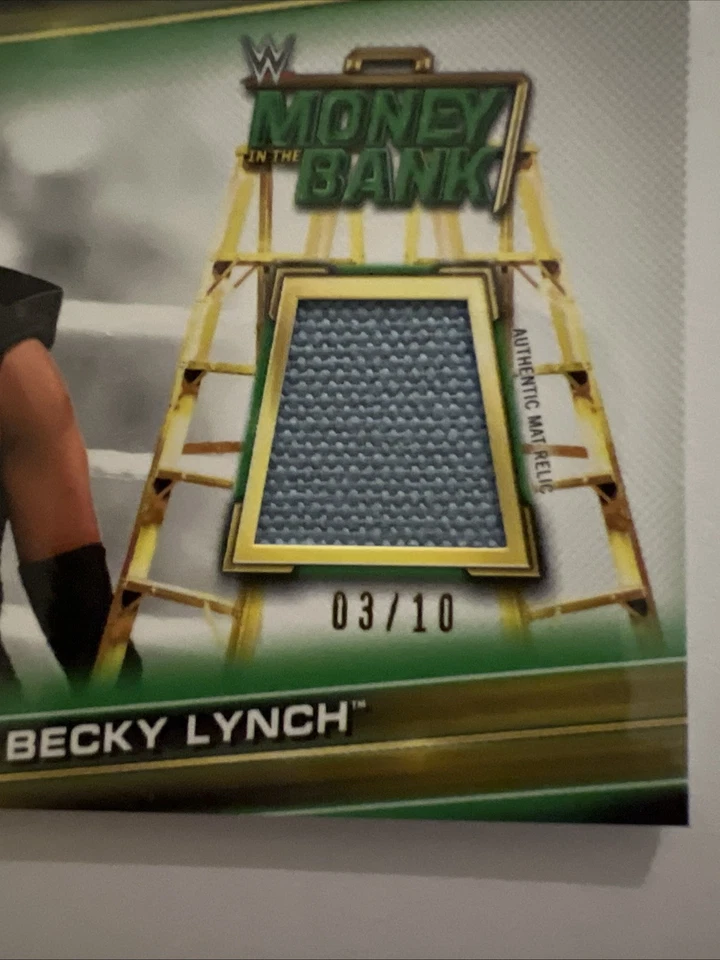 Becky Lynch 2019 Topps WWE Money in the Bank Superstar Mat Relic GOLD /10 - Image 2 of 3
