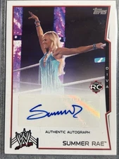 2014 Topps WWE SUMMER RAE AUTO AUTOGRAPH RC ROOKIE CARD