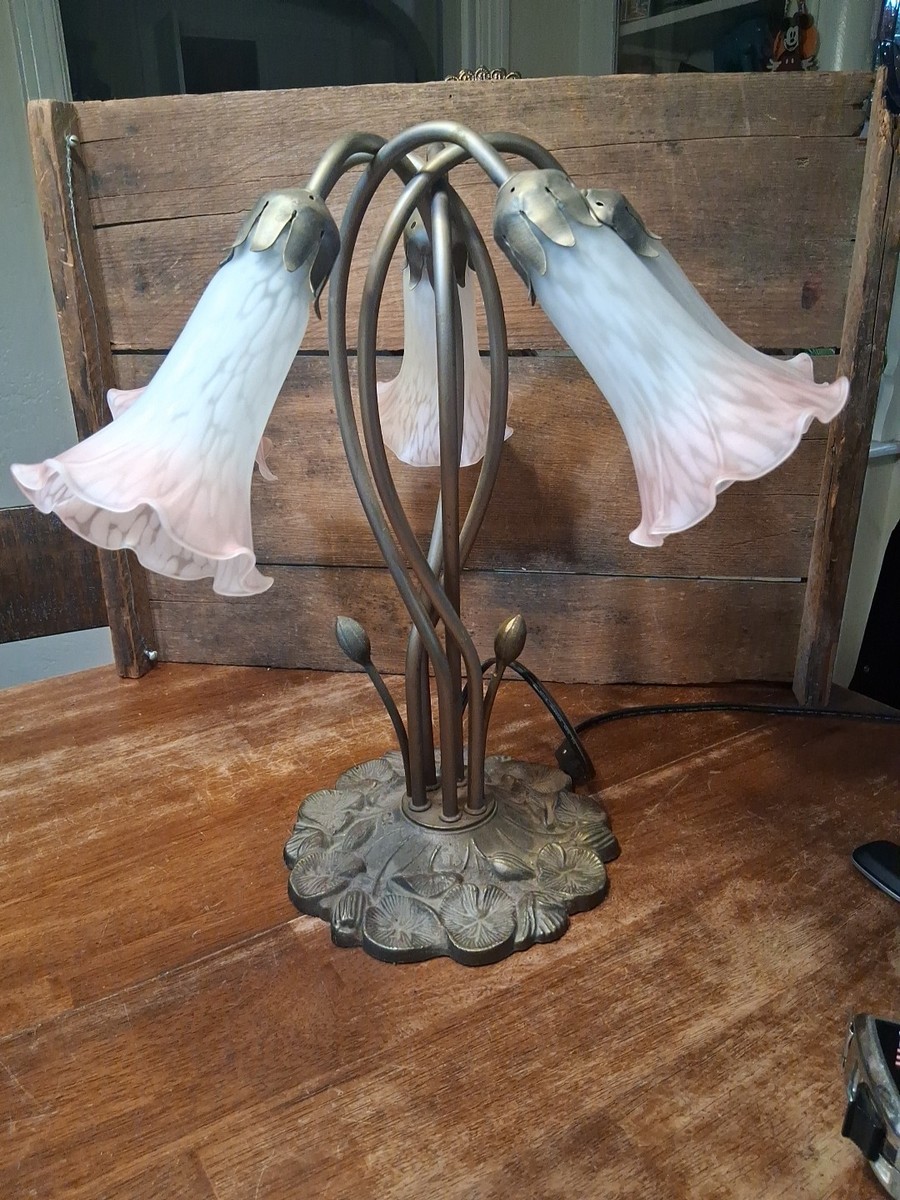 Lily Pad Lamp 5 Lights Bronze Finish Vintage Tiffany Style Art