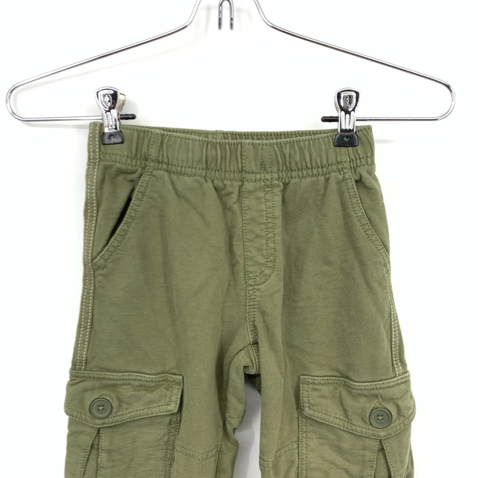 Pantalones deportivos Tea Collection para niños talla 4 verde cargo pierna recta Foto 2 de 4