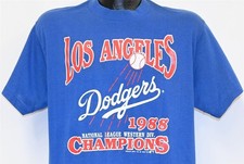 vintage 80s LOS ANGELES DODGERS NL WESTERN DIV CHAMPS 1988 t-shirt BASEBALL L