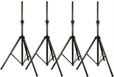 4 Set SS300 Universal Black Heavy Duty Tripod DJ PA Speaker Stands Adjustable