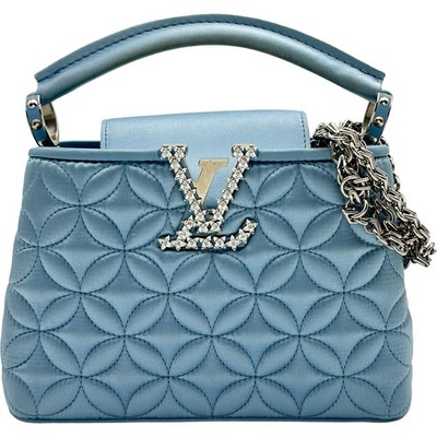 LOUIS VUITTON Capucines MINI Blue Shoulder Bag #OKB8124
