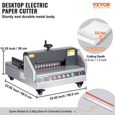 13" Electric Paper Cutter 330mm Desktop Paper Cutting Machine 40mm Thick