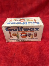 VINTAGE GULF GULFWAX HOUSEHOLD PARAFIN WAX CANNING CANDLEMAKING p6 