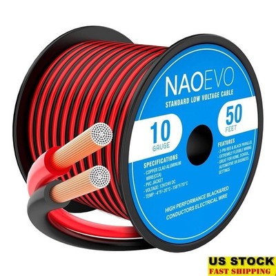10AWG CCA Speaker Wire Low Voltage 12V 24V DC Connection Automotive LED Cable US