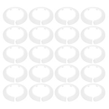20pcs Flange Pipe Cover Decoration 2.95" Clip-on Wall Hole Cover, White