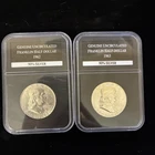 2 Coin Lot 1962 & 1963 Benjamin Franklin Half Dollar 90% Silver Uncirculated