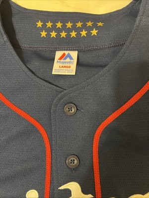 New Majestic Japan TOKYO Seibu Lions Baseball Jersey Navy Blue