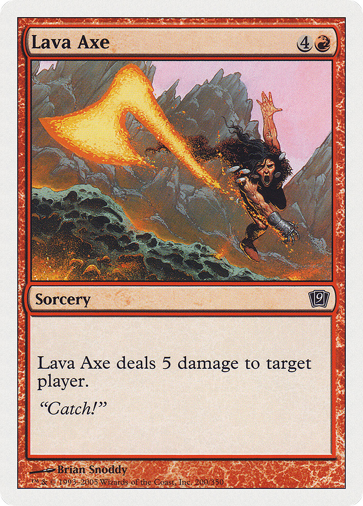 Lava Axe #200 (Foil) (LP) 9th Edition 9ED Magic MTG