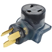 NEMA 10-50P 6-50R Welder Power Adapter 240V 50A 3 Prong Male Female Black