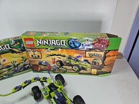 Lego Ninjago 9445 Fangpyre Truck Ambush & 9447 Lashas Bite Cycle Parts & Box Lot