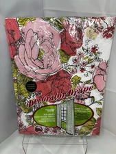 Vintage 3 Piece Plastic Drapes Maytex Mills Floral Mid Century Curtains NOS