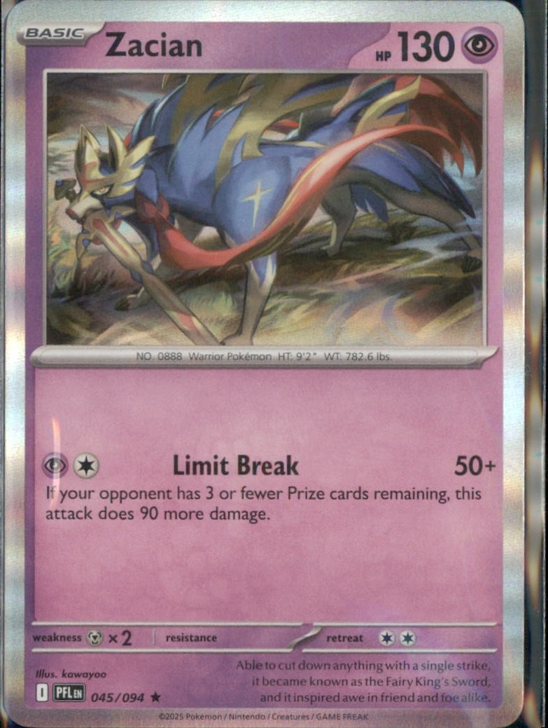 Zacian - Rare ME02: Phantasmal Flames 045/094 LP