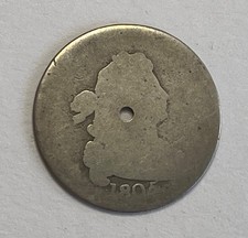 1805 Draped Bust Dime - Early Circulated 10C; Holed; Y120