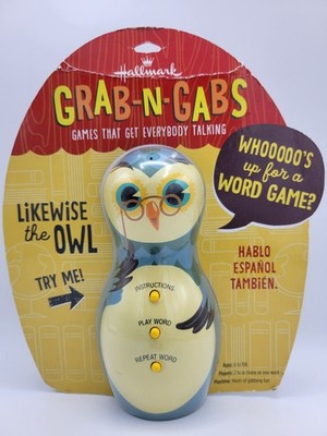 COOL Hallmark GRAB-N-GABS Owl Interactive Toy Word Game English/Spanish NIP NEW