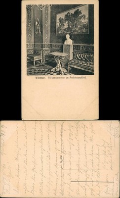 Ansichtskarte Weimar Wielandzimmer im Residenzschloß. 1917