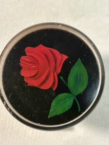 1950s Steering Wheel Suicide Spinner Knob "RED ROSE IN LUCITE" James Dean Days