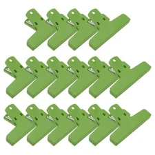 16 Pcs Plastic Chip Bag Clips Food Bag Clip, Green, 4" x 2.6"