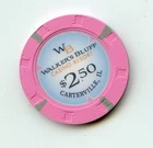 2.50 Chip from the Walkers Bluff Casino Carterville Illinois H&C