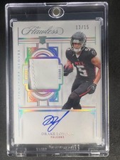 2022 Panini Flawless - Drake London RPA Signature Gloves Silver /15