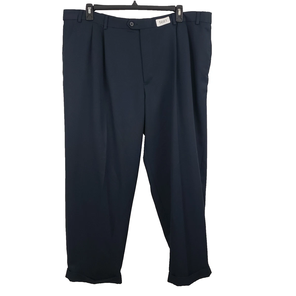 george men's adjustable waist pleated dress pant George Men's & Big Men's Classic Fit Pleated Cuffed Microfiber Dress Pants  with Adjustable Waistband, Sizes 30-54