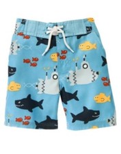 GYMBOREE JUNIOR RACER UNDERWATER SCENIC SWIM TRUNKS 3 6 NWT