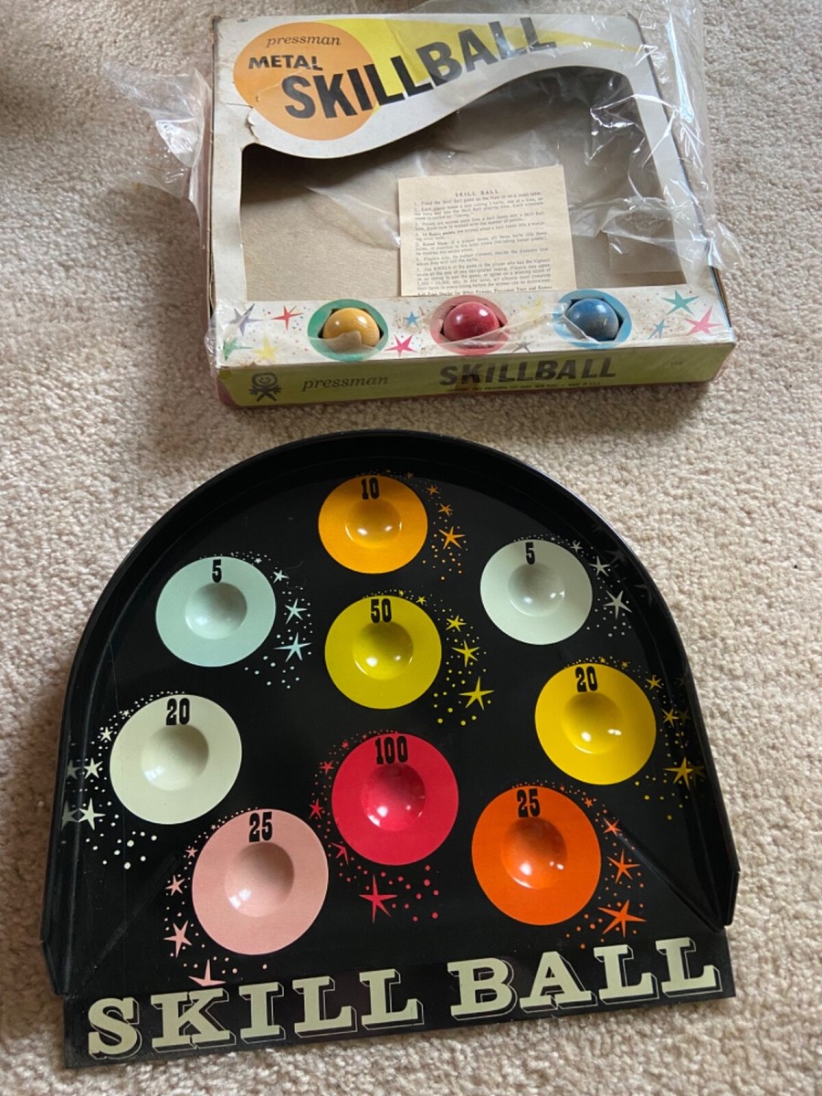 ビンテージ　ピンボール　レトロ　アメリカ Vintage 1960's Tin Skill Ball Game Pressman Toy Corp. Family