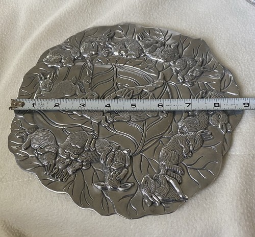 Arthur Court Trivet Bunny Rabbit 1990 Vintage Wall Decor Aluminum Metal - Picture 5 of 5