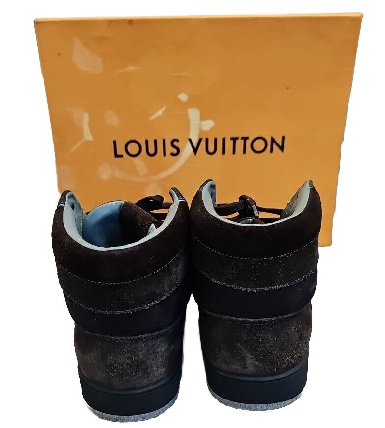 Louis Vuitton Trainers Mens High top size 9 Brown and Navy Louis Vuitton Trainers Mens High top size 9 Brown and Navy