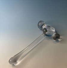 Vintage Clear Glass Judge's Gavel/Hammer/Mallet 8" x 4" Some Bubbles in Glass
