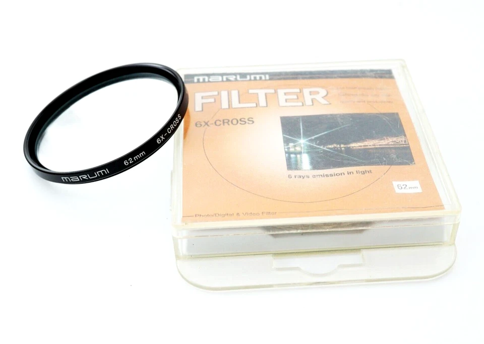 MARUMI cross filter 62mm 6X cross cloth effect 6 ray emission in light - Image 2 of 4