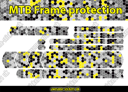 Mountain Bike (MTB) Frame Protection Stickers Wrap Decal 032-040 - Picture 11 of 11