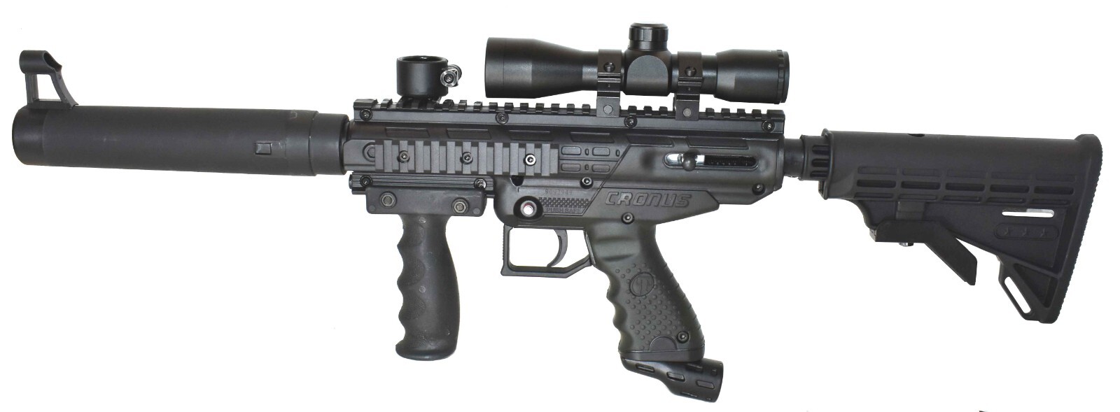 Tactical scope sight 4x32 aluminum black compatible with Tippmann Cronus paintba