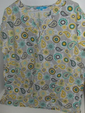 JDM Uniforms - paisley scrub top - X Large