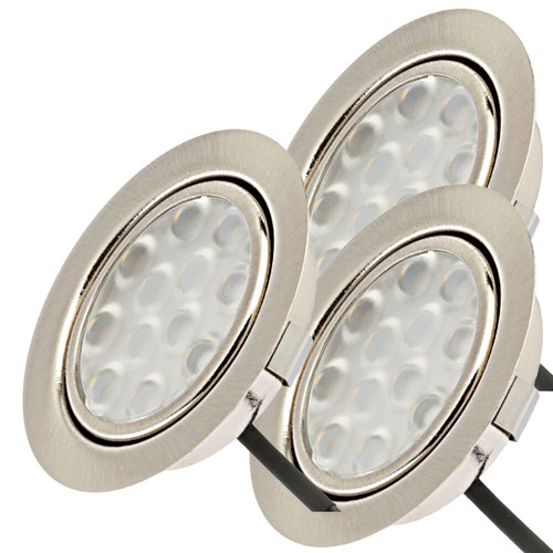 Superflache LED Möbel Einbauleuchten Lina 12V - 3W - Zuleitung 1.8m - ohne Trafo - Bild 7 von 19