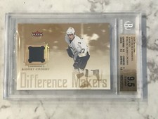 2005/06 FLEER ULTRA ROOKIES DIFFERENCE MAKERS BLACK JERSEY SIDNEY CROSBY BGS 9.5