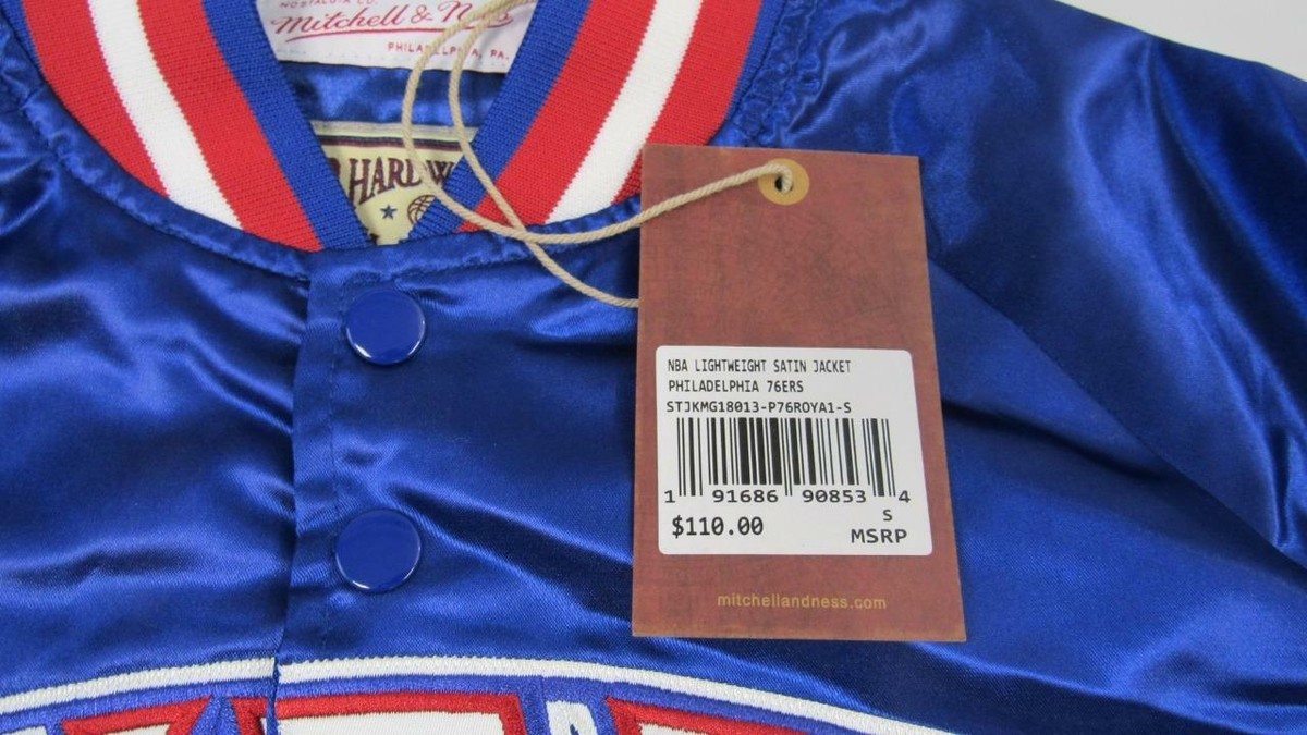 フィラデルフィア76ers Mitchell & Ness ジャケット ✓Philadelphia 76ers Mitchell & Ness Button Up Sequence