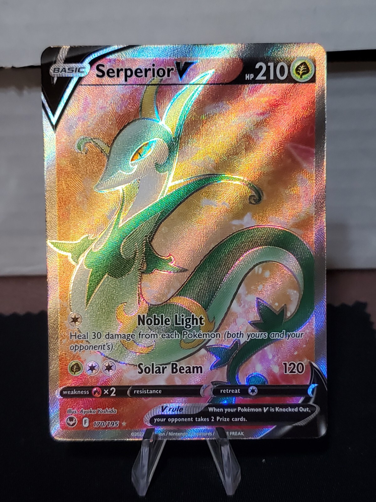 Pokemon Card - Serperior V Silver Tempest 170/195 Ultra Rare Full Art SWSH Holo