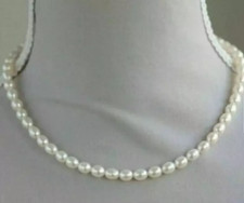 18" AAA 4-5 MM akoya NATURAL WHITE PEARL NECKLACE 14Kp GOLD CLASP