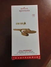 Hallmark Keepsake 2016 Star Trek U.S.S Enterprise Gold Edition 50th Anniversary