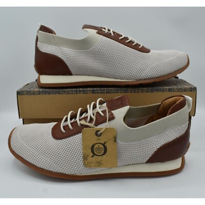 Born Mens Size 8 Barrett Leather Fabric Knit Combo Slip On  display picture 2