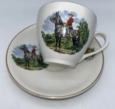 Lord Nelson Pottery Canadian Mountie Bone China Tea Cup & Saucer- Excellent!