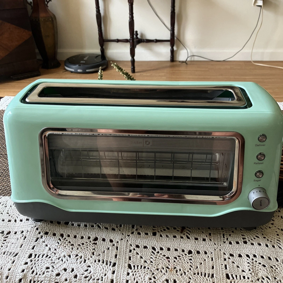 Dash Clear View Toaster Extra Wide Slot Toaster with Stainless Steel  Accents